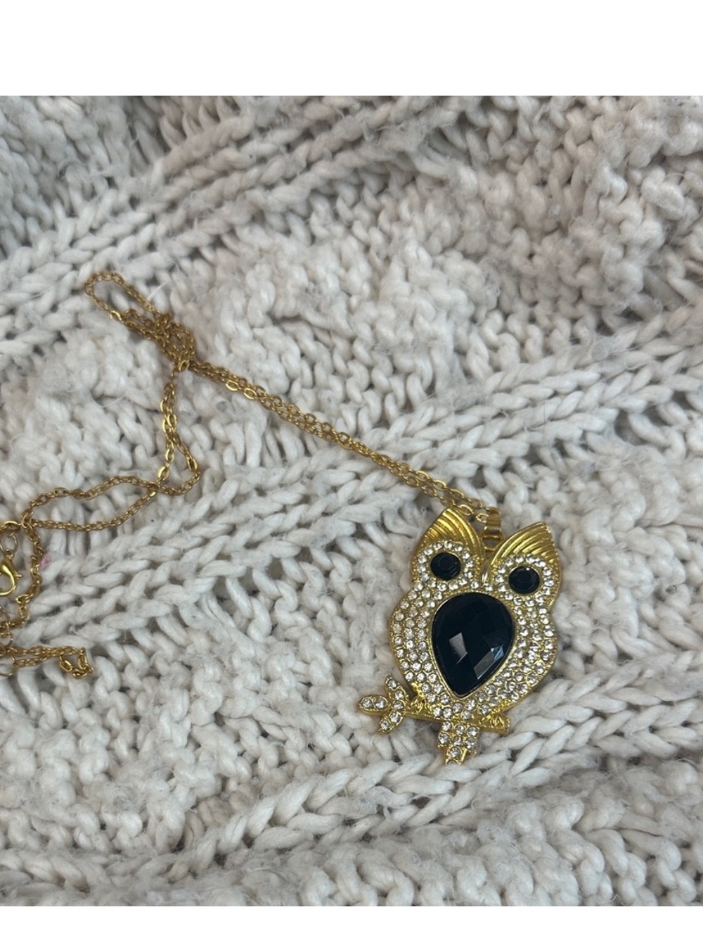 Gold & Black Owl Pendant Necklace | Boho 2010s Fall Style 🦉🍂